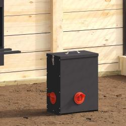 Mangeoire pour poules 2 pcs Noir 32,5 x 20,5 x 43 cm