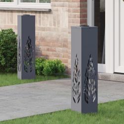 Lumi&egrave;re de chemin LED solaire 2 pcs Anthracite