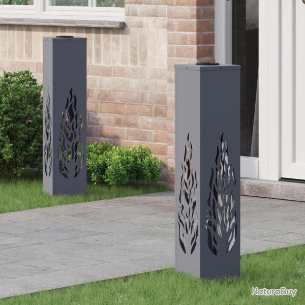 Lumi�re de chemin LED solaire 2 pcs Anthracite