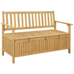 Banc de rangement avec stockage 120 x 63 x 84 cm Acacia massif