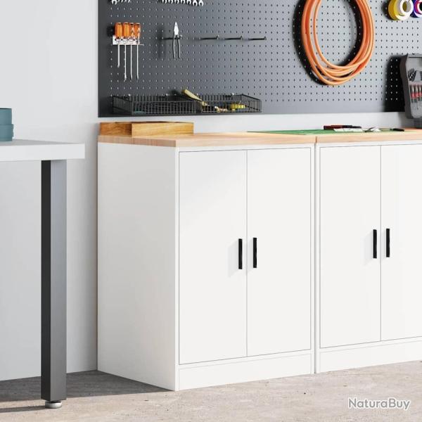Armoire de rangement de garage blanc 60x51x85 cm bois de pin