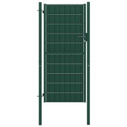 Portail de cl&ocirc;ture en PVC et acier 100 x 204 cm vert