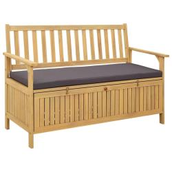 Banc de rangement avec coussin avec stockage 120 x 63 x 84 cm