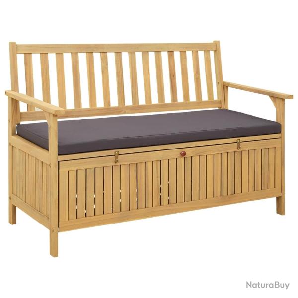 Banc de rangement avec coussin avec stockage 120 x 63 x 84 cm