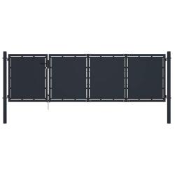 Portail de jardin en acier 350 x 75 cm anthracite