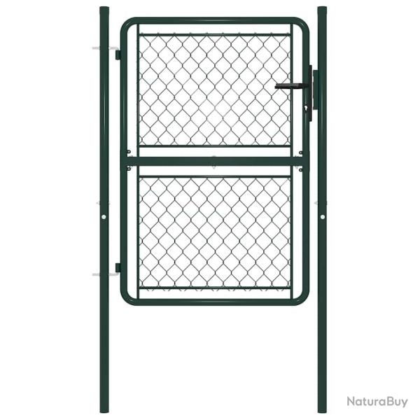 Portail de jardin en acier vert 100 x 125 cm