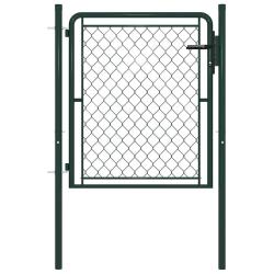 Portail de jardin en acier vert 100x100 cm