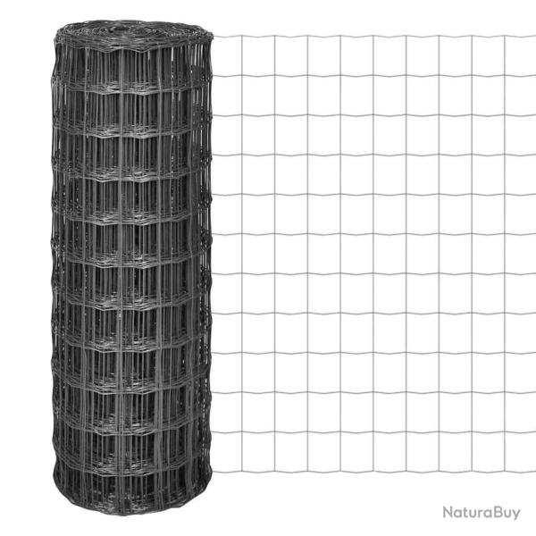 Cl�ture euro Acier 10 x 1,2 m Gris