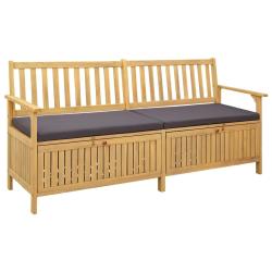 Banc de rangement avec coussin avec stockage 170 x 63 x 84 cm