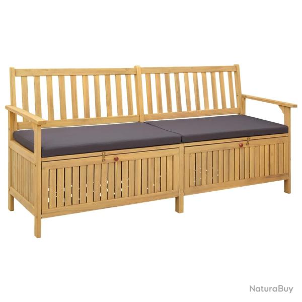 Banc de rangement avec coussin avec stockage 170 x 63 x 84 cm