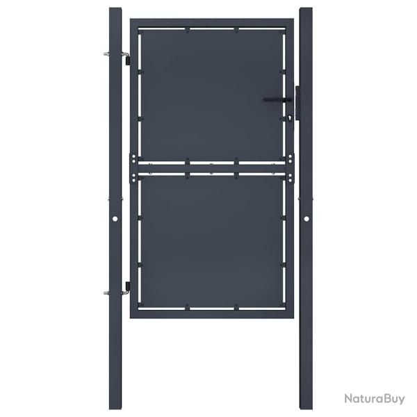 Portail de jardin en acier 100x200 cm anthracite