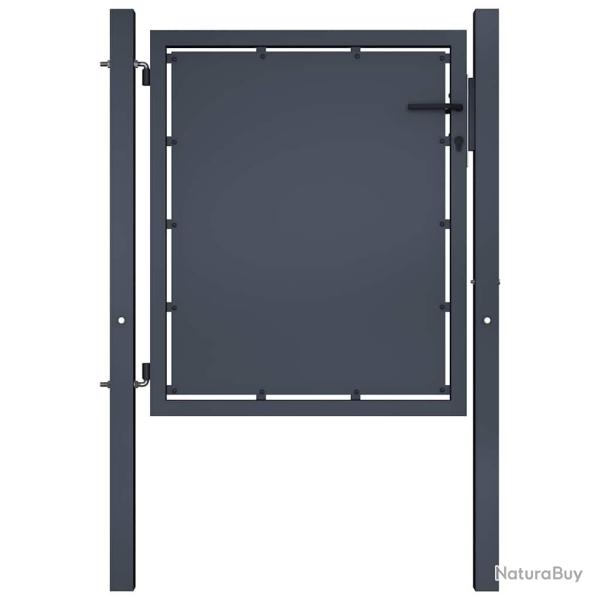 Portail de jardin en acier 100 x 75 cm anthracite