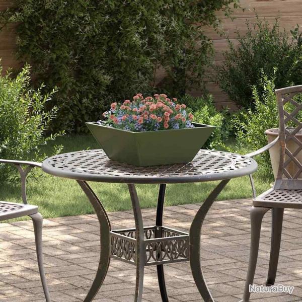 Cache-pot de jardin Vert olive 40 x 40 x 15 cm
