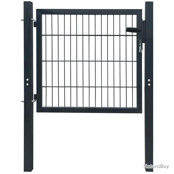 Portail de cl�ture 2D (simple) Gris anthracite 100x80 cm
