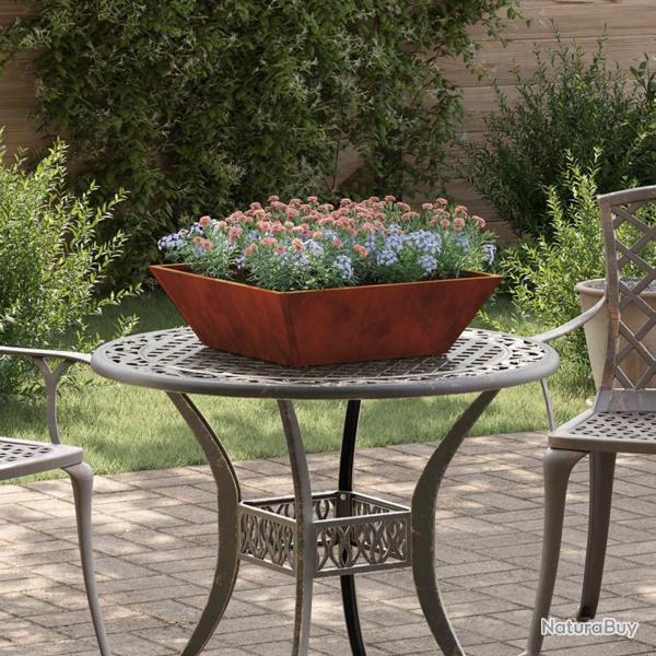 Cache-pot de jardin 5 pcs Rouill� 50 x 50 x 15 cm