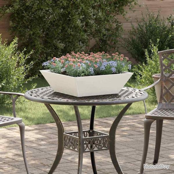Cache-pot de jardin 5 pcs Blanc 50 x 50 x 15 cm