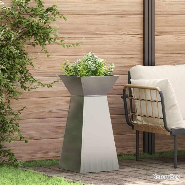 Jardini�re � pilier Argent 35 x 35 x 73 cm