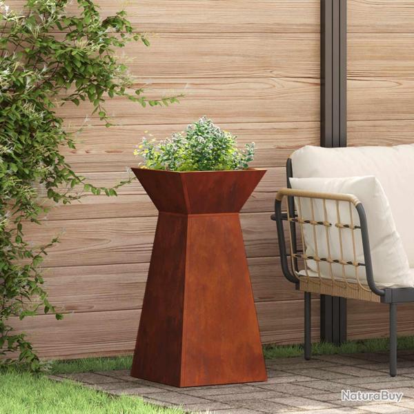 Jardini�re � pilier Argent 35 x 35 x 73 cm Acier patin�