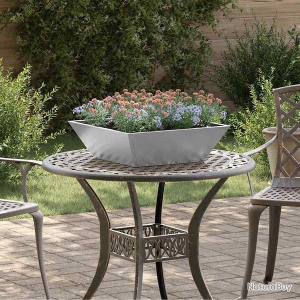 Cache-pot de jardin Argent 50 x 50 x 15 cm Acier galvanis�