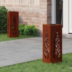 Lumi&egrave;re de chemin LED solaire 2 pcs Bronze Acier patin&eacute;