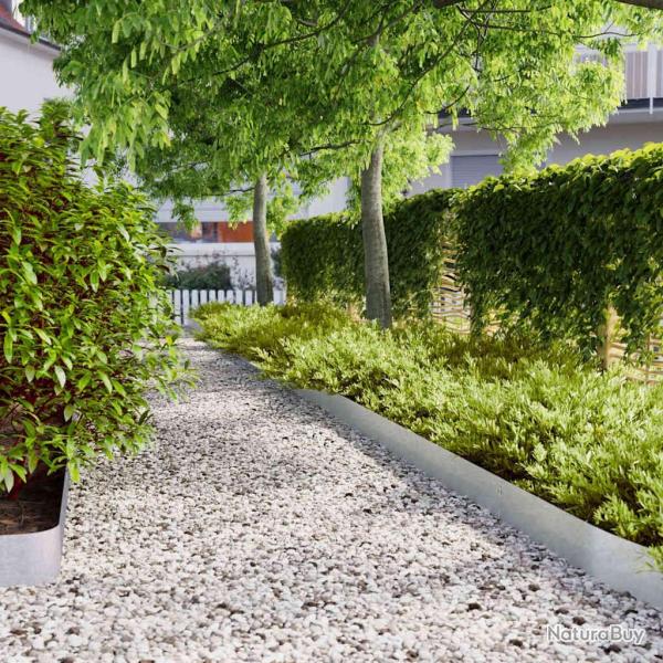 Bordures de pelouse 50 pcs 15x103 cm acier galvanis�