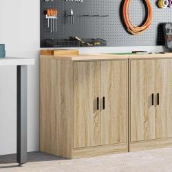 Armoire de rangement de garage ch&ecirc;ne sonoma 60x51x85cm bois pin