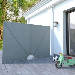 Auvent lat&eacute;ral pliable de terrasse Gris 240 x 160 cm