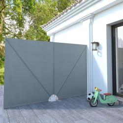 Auvent lat&eacute;ral pliable de terrasse Gris 300 x 200 cm