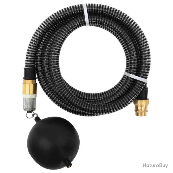 Tuyau d'aspiration avec raccords en laiton noir 1,1" 7 m PVC