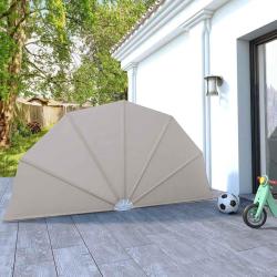 Auvent lat&eacute;ral pliable de terrasse Cr&egrave;me 160 cm