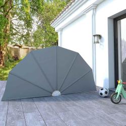 Auvent lat&eacute;ral pliable de terrasse Gris 160 cm