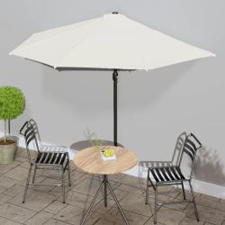 Parasol de balcon avec m&acirc;t en aluminium Sable 300x155 cm Demi