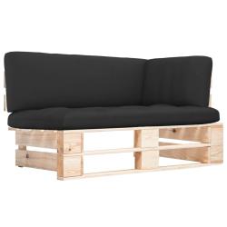 Canap&eacute; d'angle palette de jardin bois de pin impr&eacute;gn&eacute;