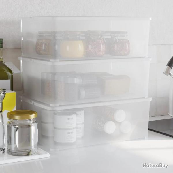 Bo�tes de rangement en plastique 3 pcs 10 L empilables