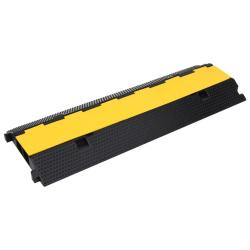 Rampe de protection de c&acirc;ble avec 2 canaux 100 cm caoutchouc