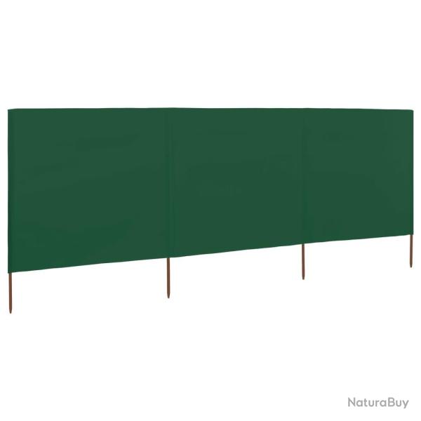 Paravent 3 panneaux Tissu 400 x 120 cm Vert