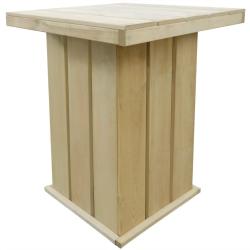 Table de bar 75x75x110 cm Pin impr&eacute;gn&eacute;