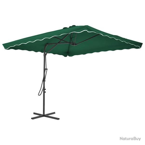 Parasol d'ext�rieur avec m�t en acier 250x250 cm vert