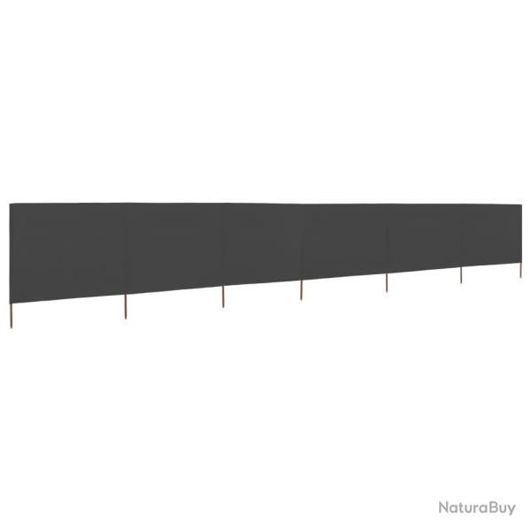 Paravent 6 panneaux Tissu 800 x 80 cm Gris