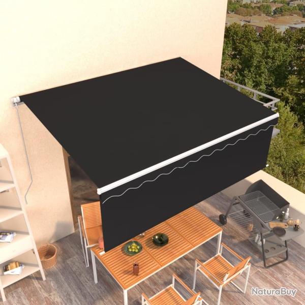Auvent manuel r�tractable avec store 4x3 m Anthracite