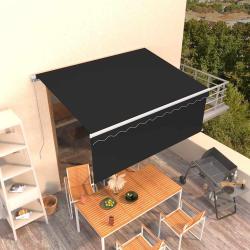 Auvent r&eacute;tractable manuel avec store 3,5x2,5 m Anthracite