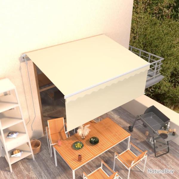 Auvent r�tractable automatique avec store 3,5x2,5 m Cr�me