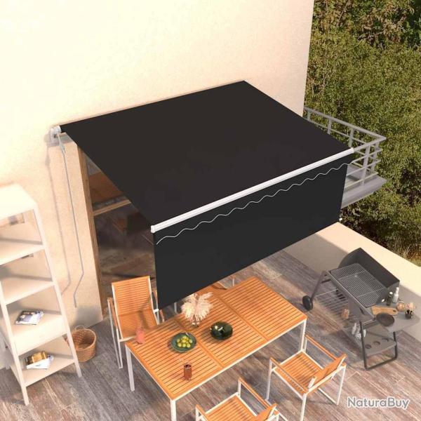 Auvent r�tractable automatique avec store 3,5x2,5 m Anthracite