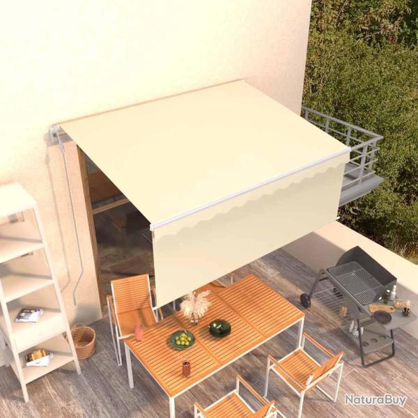 Auvent r�tractable automatique avec store 3x2,5 m Cr�me