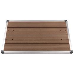 Receveur de douche ext&eacute;rieur WPC Inox 110x62 cm Marron