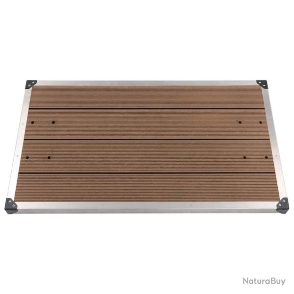 Receveur de douche ext�rieur WPC Inox 110x62 cm Marron