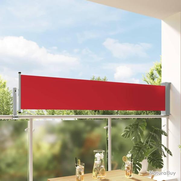 Auvent lat�ral r�tractable de patio 60x300 cm Rouge