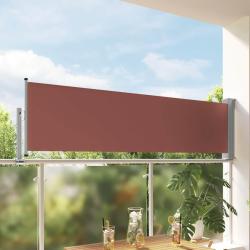 Auvent lat&eacute;ral r&eacute;tractable de patio 80x300 cm Marron