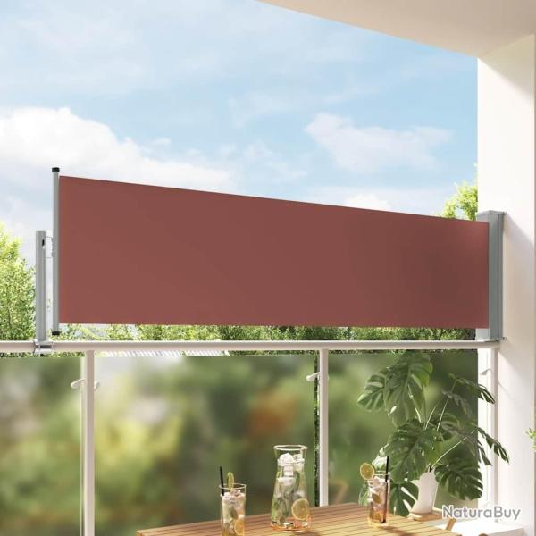 Auvent lat�ral r�tractable de patio 80x300 cm Marron