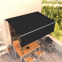 Auvent manuel r&eacute;tractable avec store 4,5x3 m Anthracite